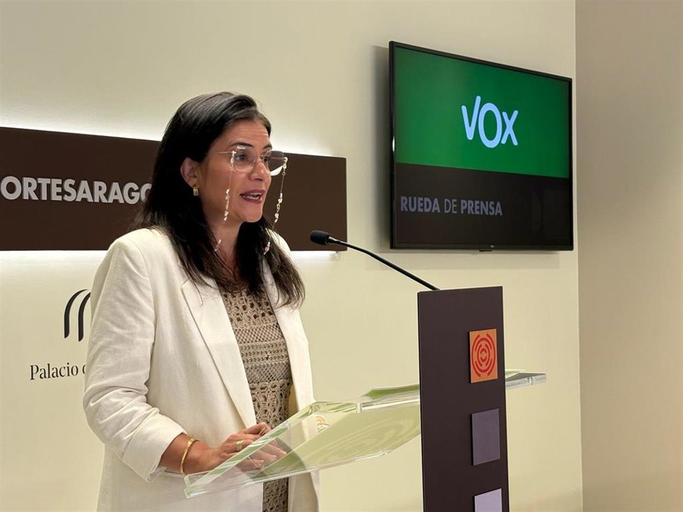 La portavoz adjunta de Vox en las Cortes de Aragón, Lorena García.