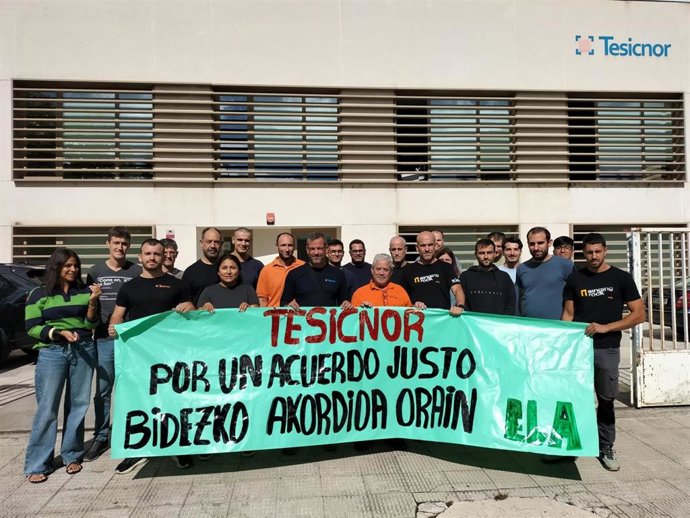 Concentración de trabajadores de Tesicnor.