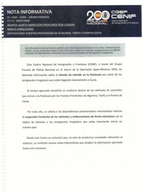El CENIF avisó el 30 de julio de "intentos de llegada" a la Península de inmigrantes ocultos en vehículos desde Ceuta