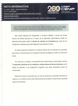 Informe del CENIF del 30 de julio