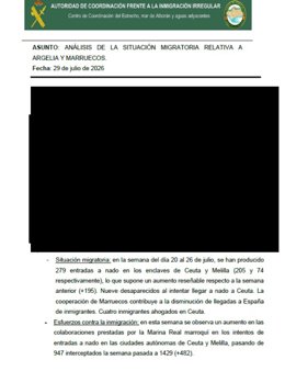 Análise da Guarda Civil sobre a situação migratória relacionada à Argélia e ao Marrocos