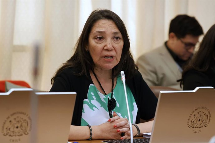 Valparaiso, 2 de marzo 2026 La ministra Segpres, Macarena Lobos, durante la comision de Gobierno Interior Sebastian Cisternas/ Aton Chile