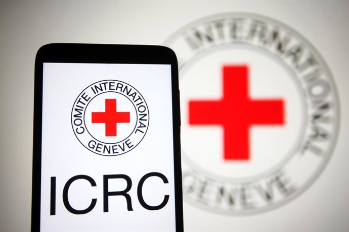 September 13, 2021, Ukraine: In this photo illustration an International Committee of the Red Cross (ICRC) logo is seen on a smartphone screen.