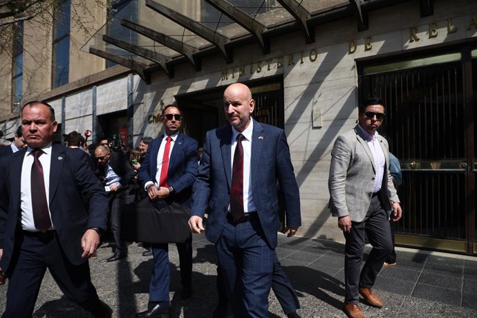 Santiago 9 de septiembre 2026.  El embajador de Estados Unidos, Brandon Judd, se retira del Ministerio de Relaciones Exteriores; tras ser citado formalmente    Dragomir Yankovic/Aton Chile