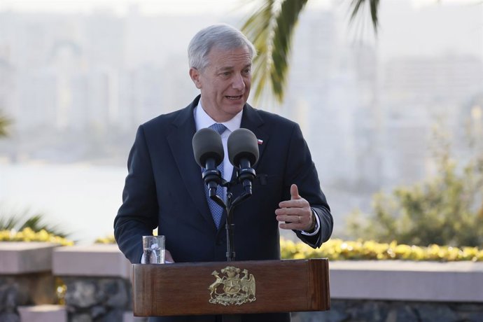 Vina del Mar, 9 de septiembre 2026 El Presidente de la Republica, Jose Antonio Kast, presenta el proyecto de ley de reforma al mercado de capitales en Cerro Castillo Sebastian Cisternas/Aton Chile