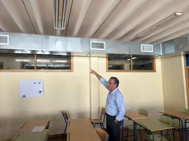 Imagen de una instalación del sistema de bioclimatización en uno de los centros.