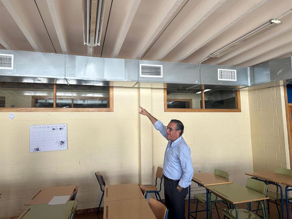 Imagen de una instalación del sistema de bioclimatización en uno de los centros.