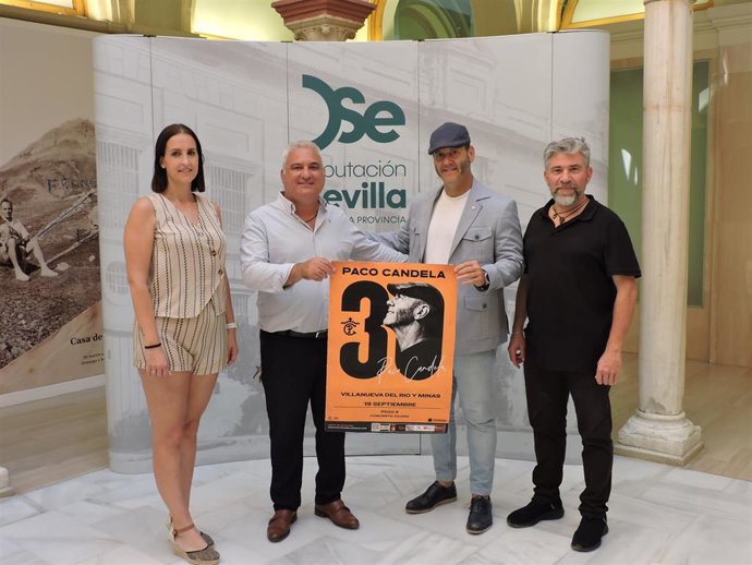 Presentación del concierto de Candela previsto en el Pozo 5 de Villanueva del Río y Minas, en un acto celebrado en la Casa de la Provincia