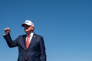 September 8, 2026, Washington, District Of Columbia, USA: United States President Donald J Trump exits the stage following his remarks at a Steel Across America Event on the Ellipse in Washington, DC, USA, on Tuesday, September 8, 2026