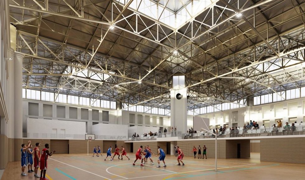 Imagen virtual del futuro polideportivo.