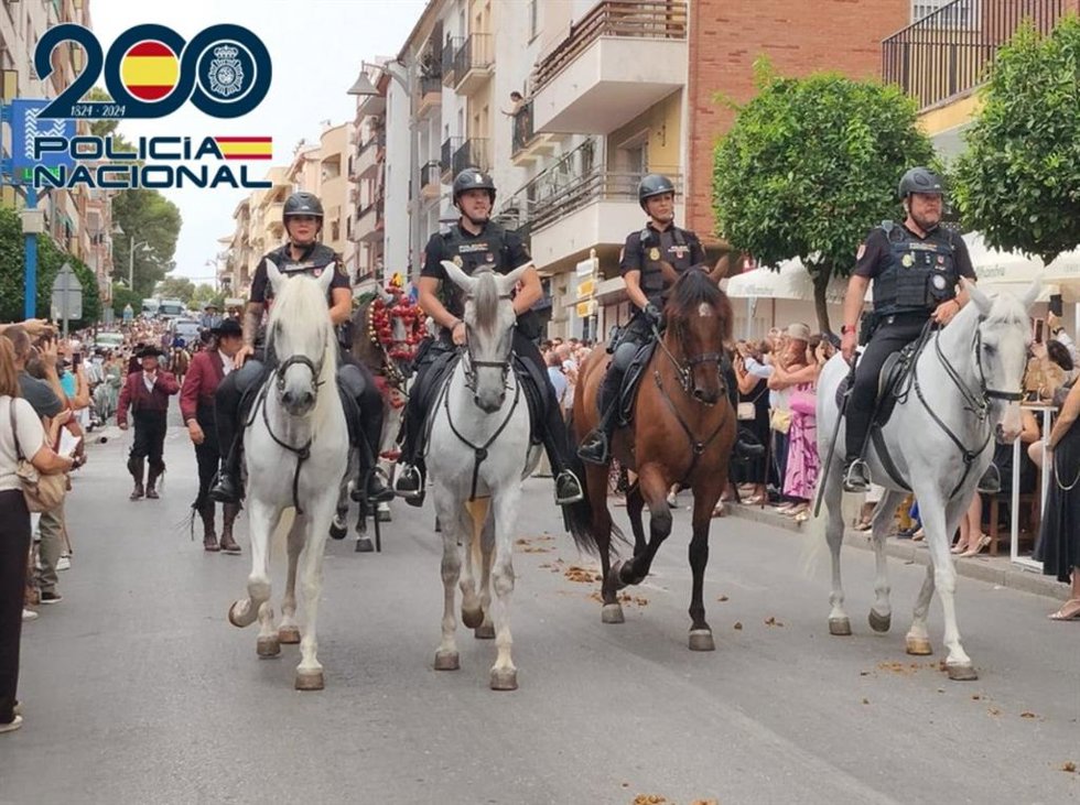 Imagen de efectivos de Policía Nacional en Ronda (Málaga).