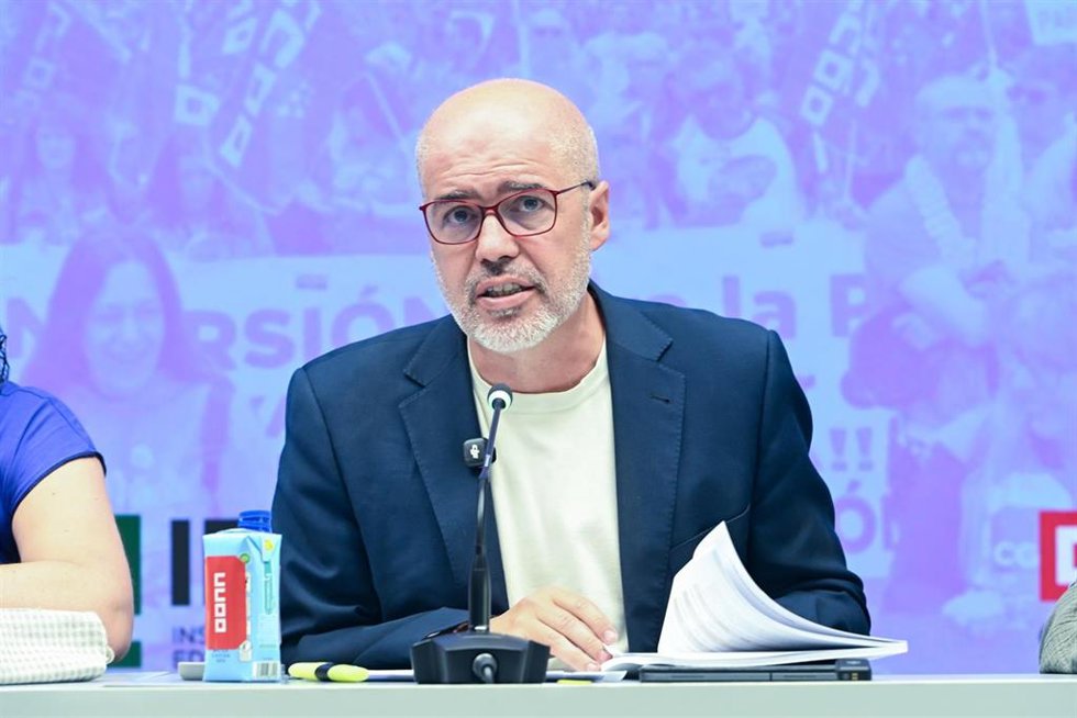 El secretario general de CCOO, Unai Sordo,  
