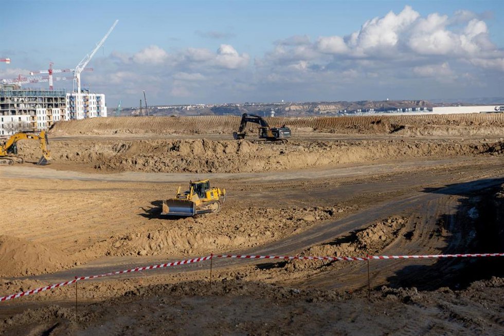 Archivo - Estado de las obras de construcción de la ciudad de la Justicia en Valdebebas, a 14 de enero de 2026, en Madrid (España). 