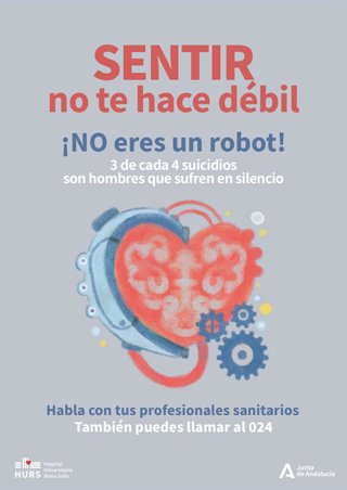 Cartel de la campaña de sensibilización para la prevención del suicidio.