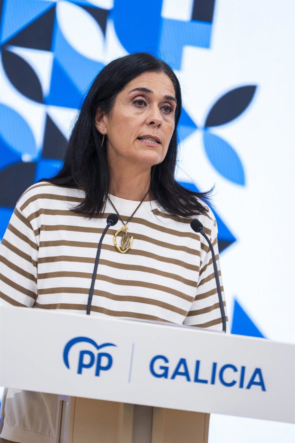 La secretaria xeral del PPdeG, Paula Prado, en rueda de prensa