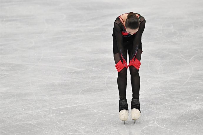 Archivo - La patinadora rusa Kamila Valieva durante los Juegos Olimpicos de Invierno de 2022