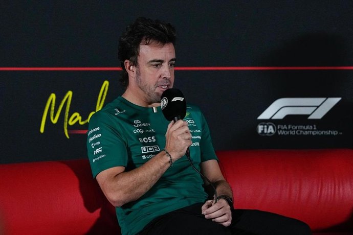 O piloto espanhol de Fórmula 1 Fernando Alonso (Aston Martin), no GP da Espanha de 2026.