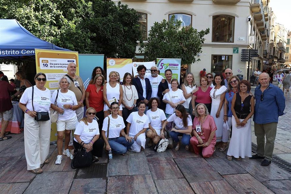 El concejal delegado del Área de Derechos Sociales del Ayuntamiento de Málaga, Francisco Cantos, en el acto por el Día Mundial de la Prevención del Suicidio.