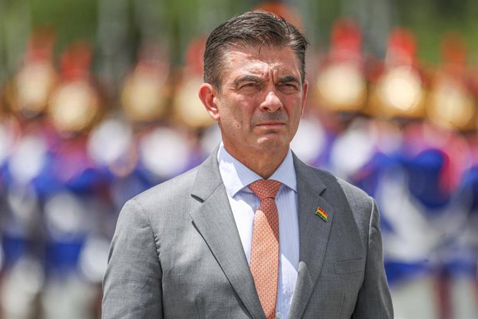 Archivo - El presidente de Bolivia, Rodrigo Paz, durante una visita de Estado a Brasil.