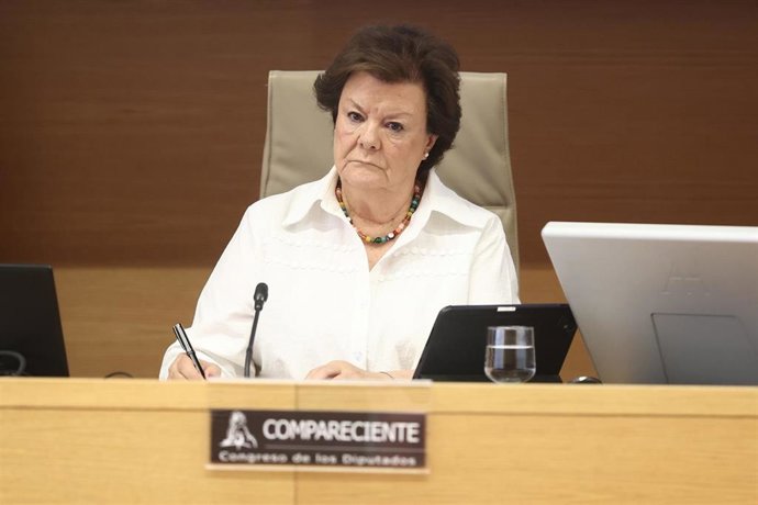 Archivo - La presidenta del Tribunal de Cuentas, Enriqueta Chicano, comparece ante de la Comisión Mixta para las Relaciones con el Tribunal de Cuentas, en el Congreso de los Diputados, a 23 de junio de 2026, en Madrid (España). 