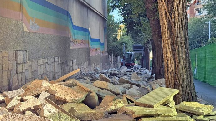 Inicio de las obras en la avenida de Madrid.
