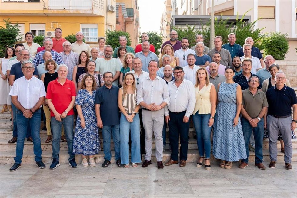 Representantes del PSOE de Almería durante la reunión del Consejo de alcaldes, alcaldesas y portavoces.