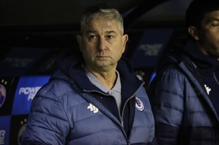 Futbol, Audax Italiano vs Deportes Santa Cruz. Fecha 3, Copa Chile 2026. Entrenador de Deportes Santa Cruz Dalcio Giovagnoli es fotografiado durante el partido por Copa Chile contra Audax Italiano realizado en el estadio Bicentenario de La Florida,