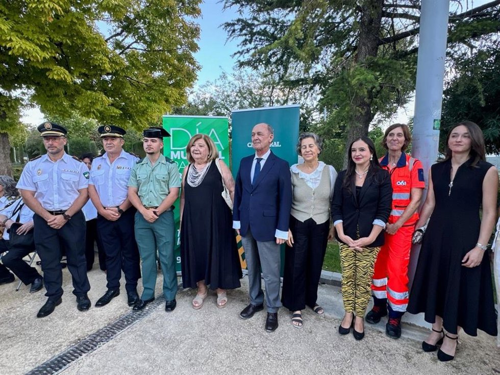 La delegada territorial de Sanidad en Jaén, Lucía Mónica Pérez, en el acto organizado por el Teléfono de la Esperanza con motivo del Día Mundial para la Prevención del Suicidio.