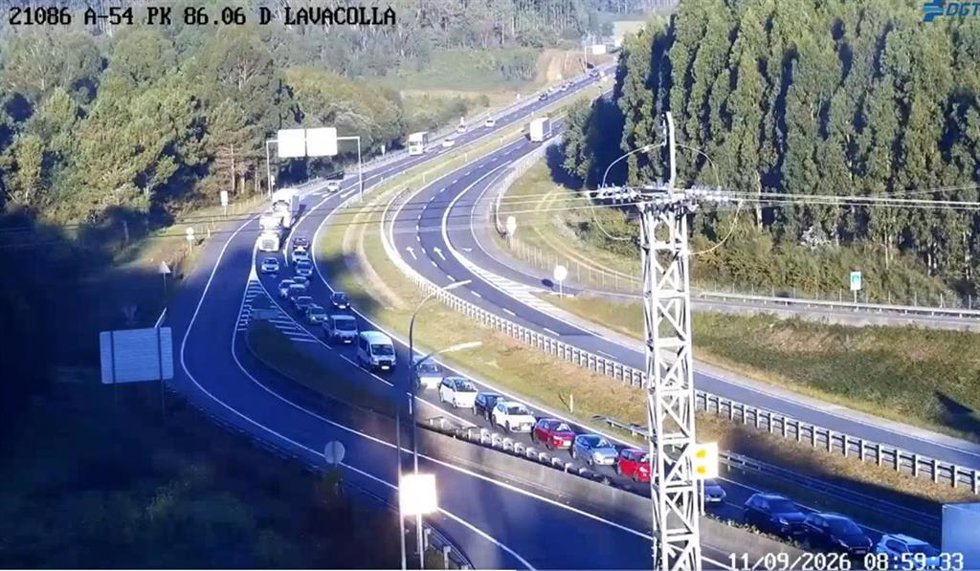 Colisión en cadena en Santiago.