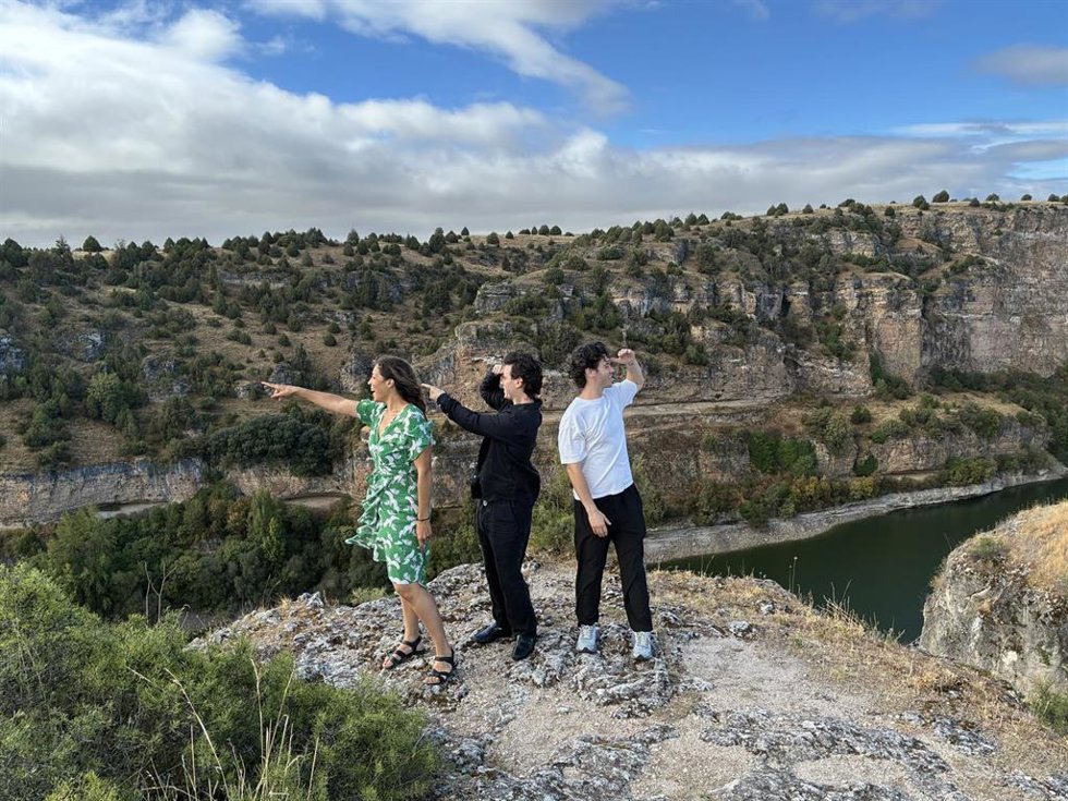 Los creadores de contenidos en su recorrido por la provincia de Segovia.