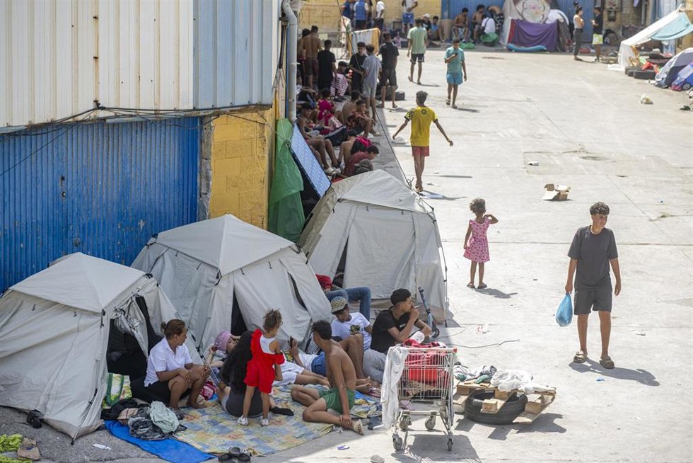 Migrantes en Ceuta.