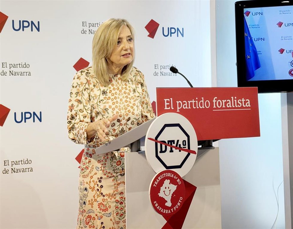 Archivo - La presidenta de UPN, Cristina Ibarrola.