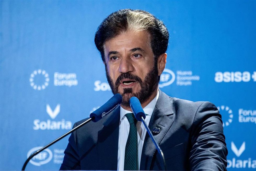 El presidente de la FIA Mohammed Ben Sulayem en el Nueva Economía Fórun.