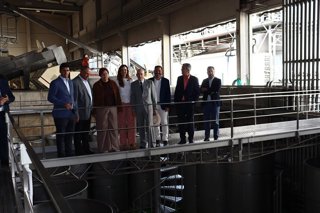 Visita a la cooperativa 'Virgen de las Viñas' de Tomelloso.