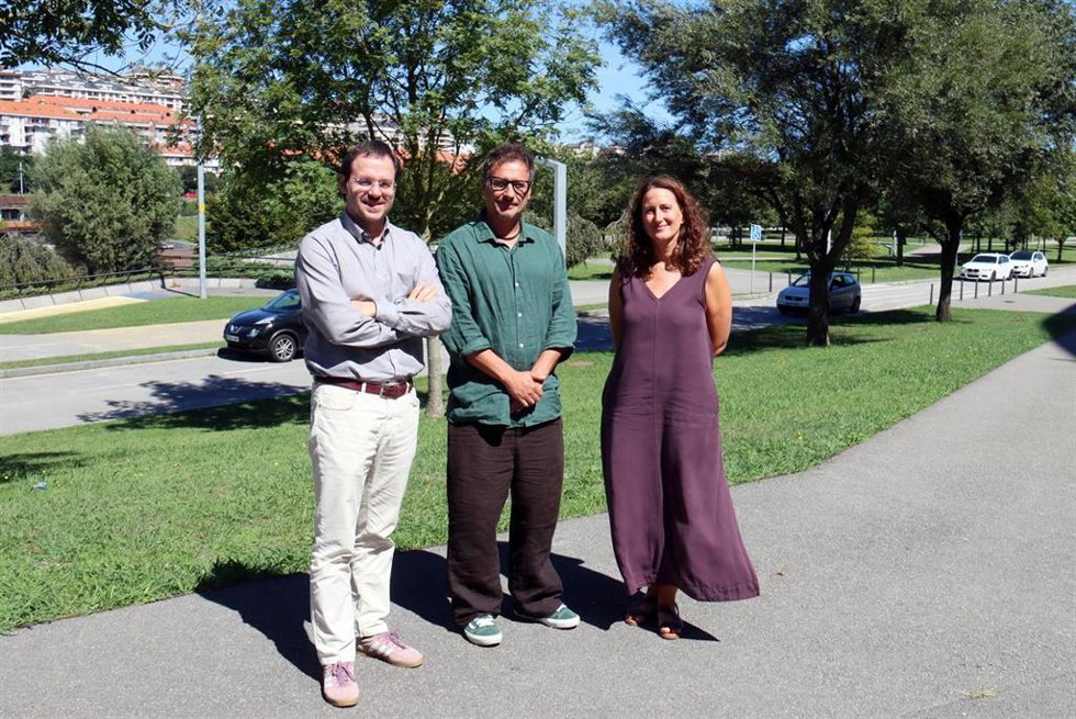 Los investigadores Daniel Alvear, Arturo Cuesta y Gemma Ortiz