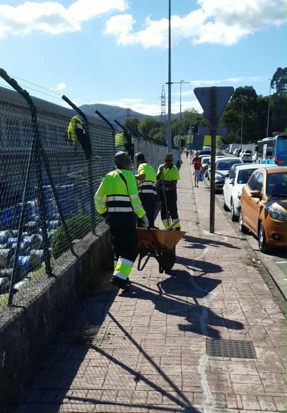 Trabajos de acondicionamiento de la Avenida Bilbao