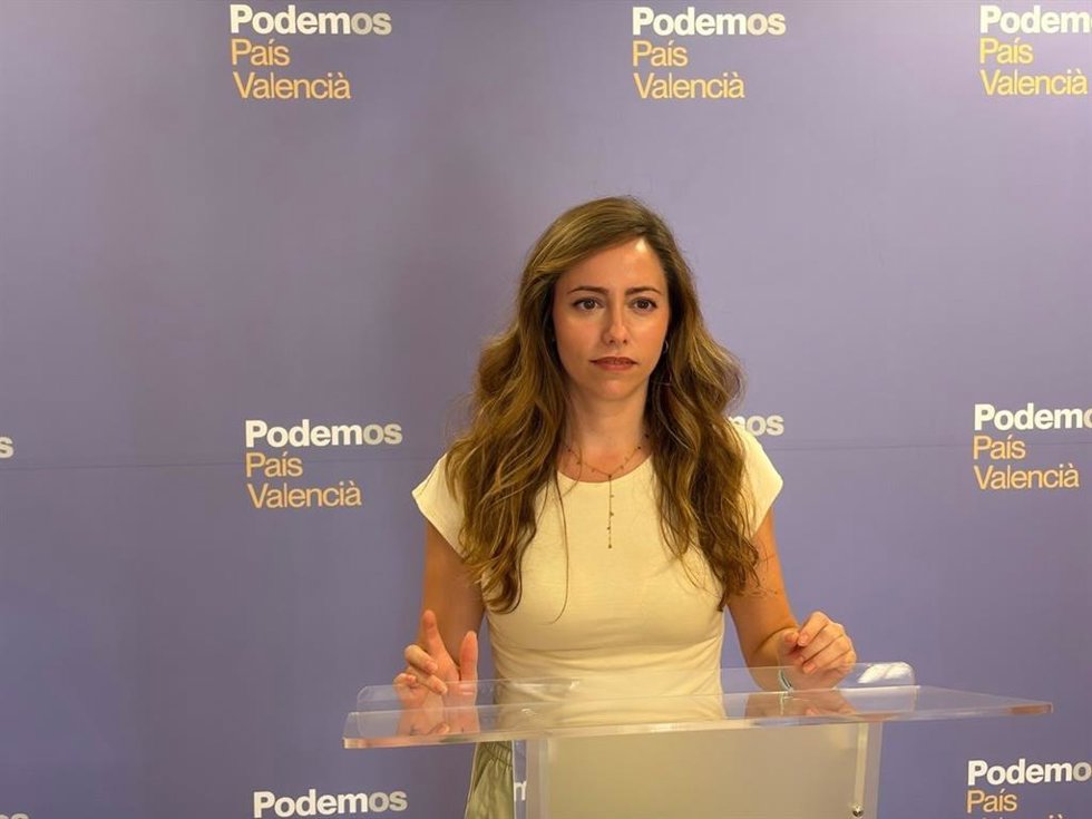 La coordinadora de Podemos en la Comunitat Valenciana, María Teresa Pérez.