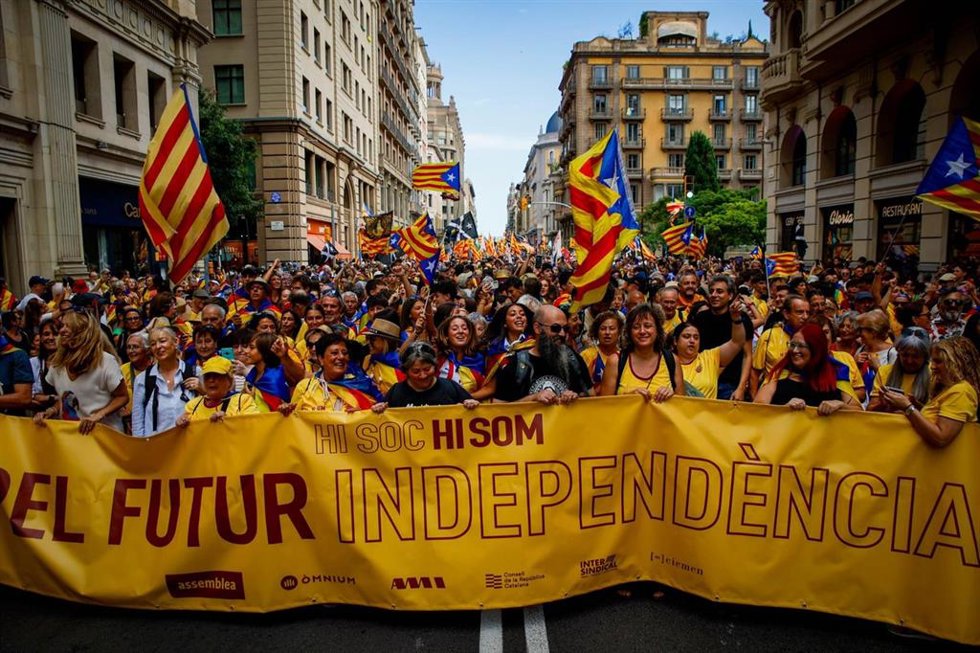 Manifestación de la ANC por la Diada