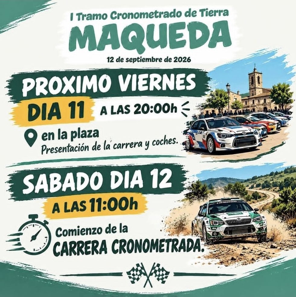 Cartel del I Tramo Cronometrado de Tierra Maqueda.