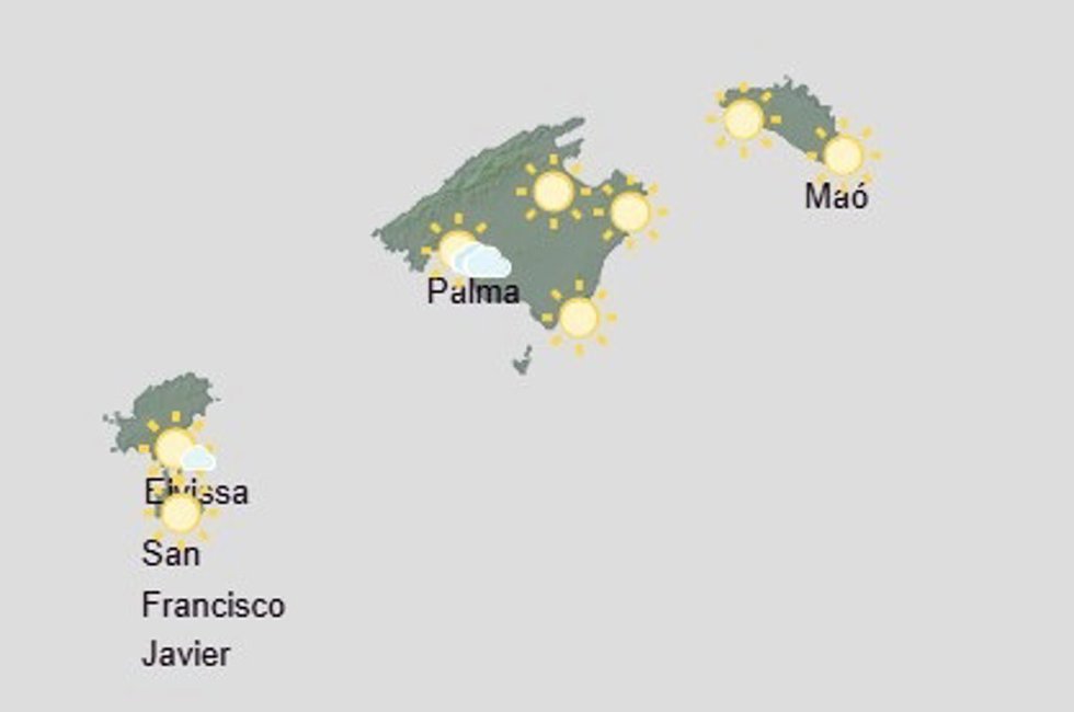 Predicción meteorológica para este sábado, 12 de septiembre, en Baleares: alguna precipitación débil en Mallorca
