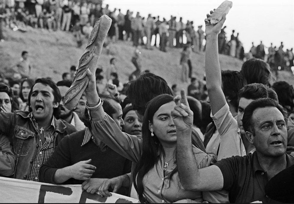 Imagen de la manifestación por la 'Guerra del Pan' en Madrid el 14 de septiembre de 1976