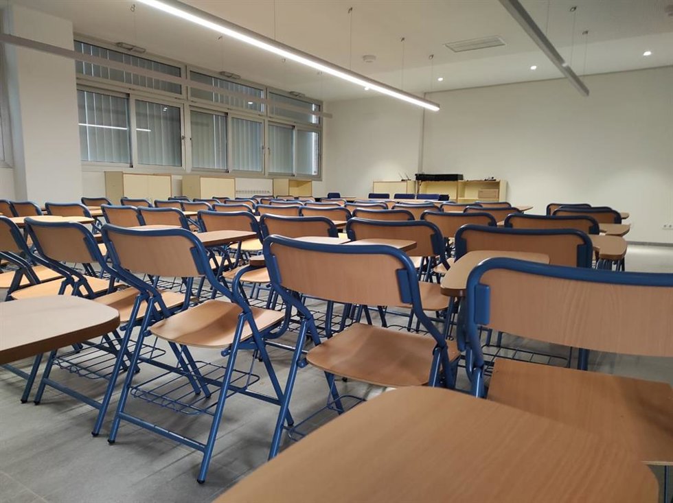 Archivo - Imagen de archivo del aula del un colegio.