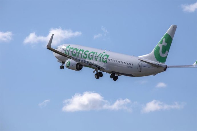 Archivo - Un avión de la compañía Transavia como imagen de recurso