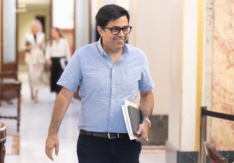 Archivo - El secretario primero de la Mesa del Congreso, Gerardo Pisarello, a su llegada a una reunión de la Mesa del Congreso de los Diputados, a 23 de julio de 2026, en Madrid (España).