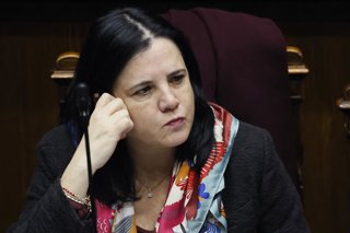 Valparaiso, 18 de mayo 2026 La ministra de Seguridad Publica, Trinidad Steinert, durante la Sesion del Senado  Sebastian Cisternas/Aton Chile