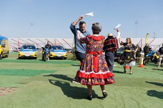 Santiago, 12 de Septiembre de 2026.  El alcalde de Nunoa, Sebastian Sichel, encabeza la apertura de la fonda Corazon de Chile, dando el vamos a las festividades que se desarrollaran entre el 17 y el 20 de septiembre en el Parque Estadio