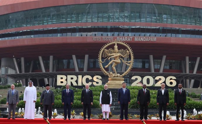 Dirigentes del grupo BRICS en Nueva Delhi