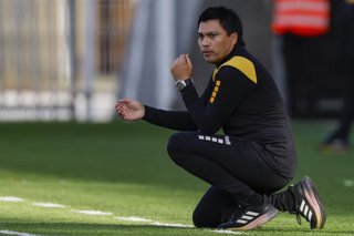 Futbol, Union La Calera vs Coquimbo Unido. Octavos de final, Copa Chile 2025. El entrenador de Coquimbo Unido Esteban Gonzalez es fotografiado durante el partido de vuelta de los octavos de final de la Copa Chile contra Union La Calera disputado en el