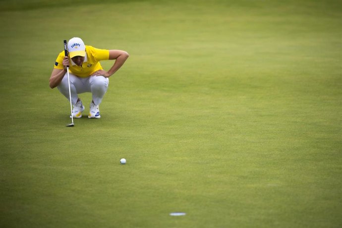 Carlota Ciganda durante la Solheim Cup 2026