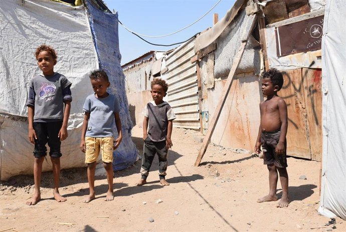 Archivo - Desplazados en Adén, Yemen